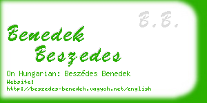 benedek beszedes business card